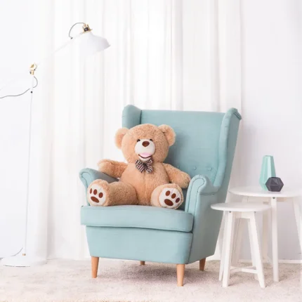 Big Plush Teddy Bear, Soft Toy, 100 Cm, 39 Inches, 3.3 Feet, Light Brown, Bobo