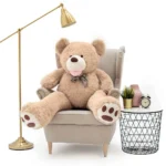 Big Plush Teddy Bear, Soft Toy, 130 Cm, 51 Inches, 4.3 Feet, Light Brown, Bobo
