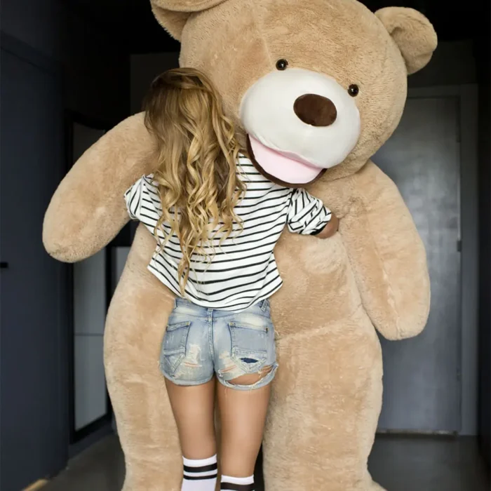 Big Plush Teddy Bear, Soft Toy, 260 Cm, 102 Inches, 8.5 Feet, Light Brown, Bobo - Image 2