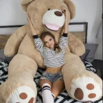 Big Plush Teddy Bear, Soft Toy, 260 Cm, 102 Inches, 8.5 Feet, Light Brown, Bobo - Image 3