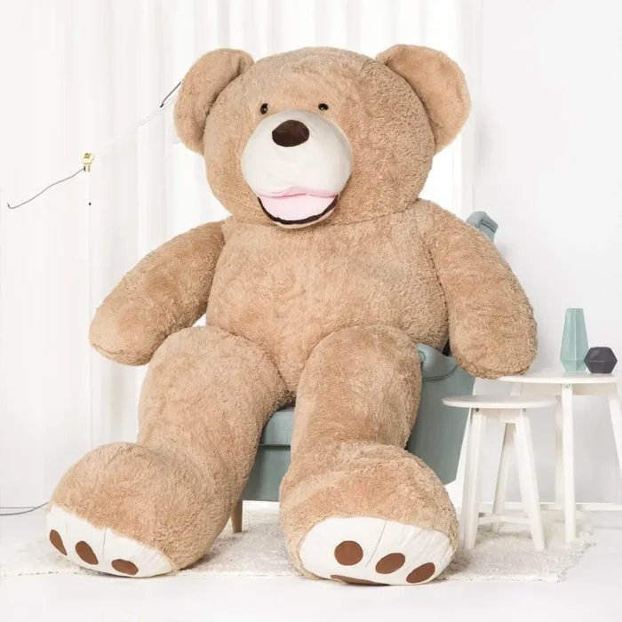 Big Plush Teddy Bear, Soft Toy, 260 Cm, 102 Inches, 8.5 Feet, Light Brown, Bobo - Image 1