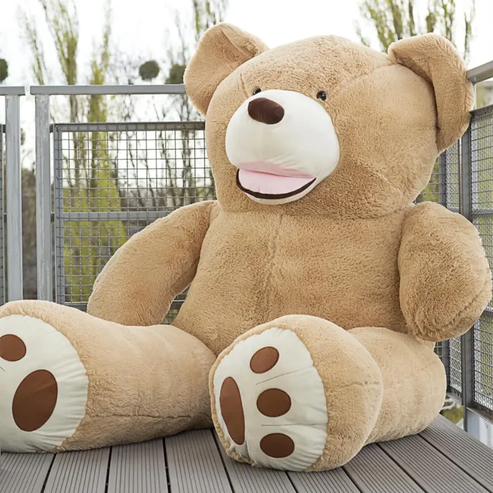 Big Plush Teddy Bear, Soft Toy, 260 Cm, 102 Inches, 8.5 Feet, Light Brown, Bobo - Image 4