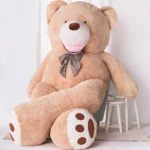 Big Plush Teddy Bear, Soft Toy, 300 Cm, 118 Inches, 9.8 Feet, Light Brown, Bobo