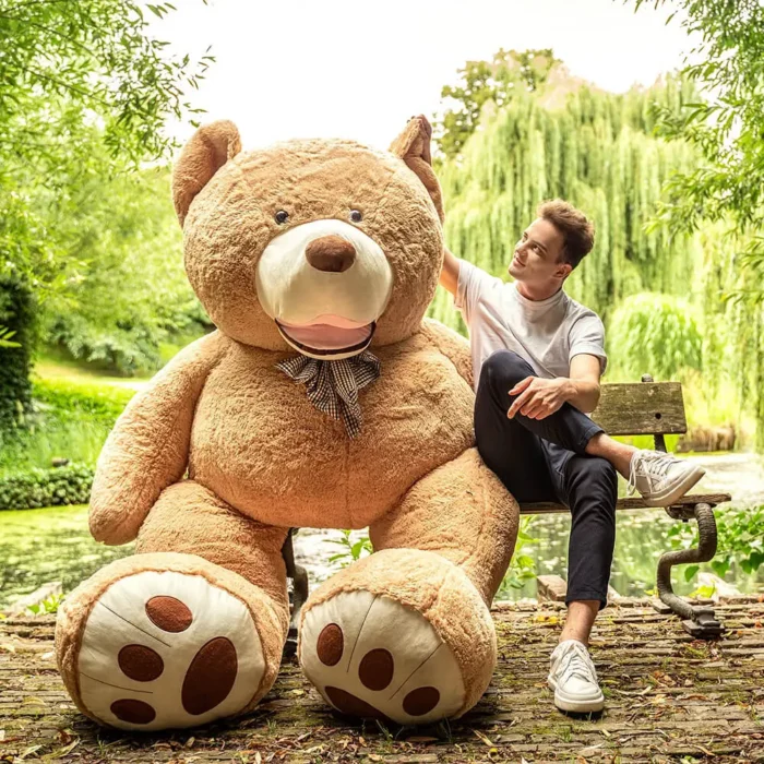 Big Plush Teddy Bear, Soft Toy, 300 Cm, 118 Inches, 9.8 Feet, Light Brown, Bobo - Image 5